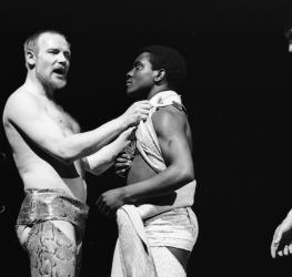 Portrait of Alton Kumalo as knight, Pericles, Royal Shakespeare Company, Royal Shakespeare Theatre, 1969 