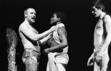 Portrait of Alton Kumalo as knight, Pericles, Royal Shakespeare Company, Royal Shakespeare Theatre, 1969 